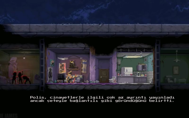 Türkçe diyalog ekranı — Katana ZERO