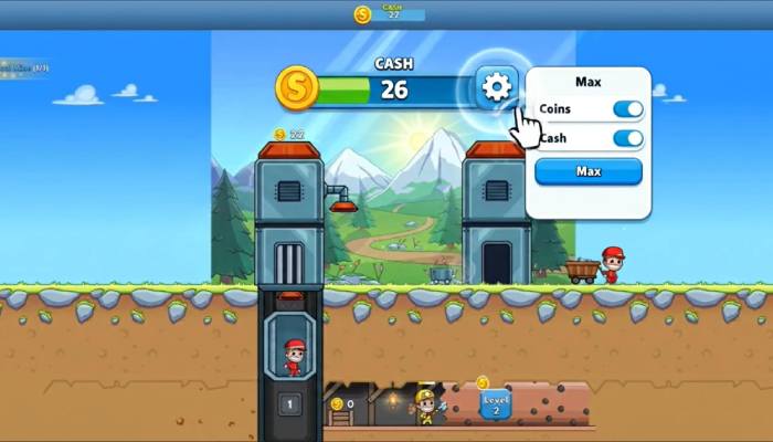 Idle Miner Tycoon hile kontrol paneli