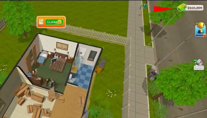 Life Sim 3D Change Clothes menüsü